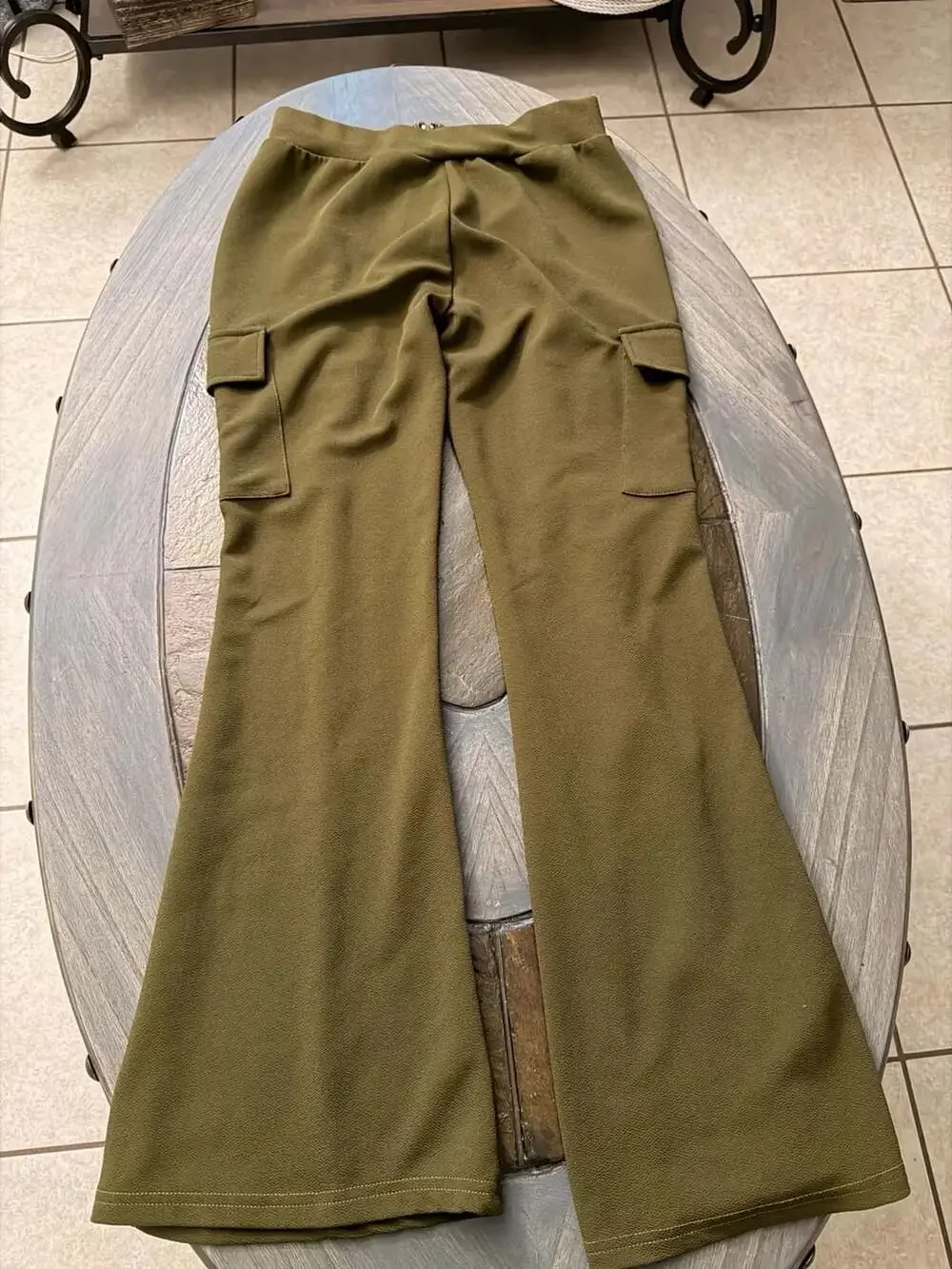 Fashion Nova Be About It Flare Cargo Pants in Olive